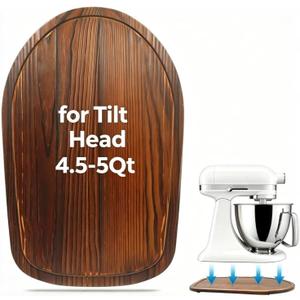 Mixer Slider Compatible with Kitchen aid 4 .5-5 Qt Stand Mixer Pine Wood - Kitchen Countertop Storage Mover Sliding Caddy for Kitchen Aid 4 .5-5 Qt Mixer (4 .5-5 Qt - Brown)