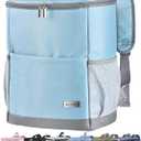 Insulated Cooler Backpack Outdoor - Leak Proof Backpack Cooler 30 Cans, Waterproof Lightweight Cooler Bag for 12h Hot/Cold Retention - Soft Cooler for Travel, Camping, Beach, Lunch (Powder-Blue)