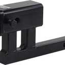 TOPTOW Trailer Hitch Extender Adapter, 2" Receiver, 4-1/4 inch Rise/Drop, 1-1/4 inch Solid Shank, 8-5/8" Extension