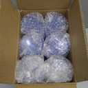 24 PCS Blue Ribbed Plastic Wine Glasses 13.5 OZ Ribbed Wine Glasses Detachable Wine Glass Elegant Fluted Glassware Vintage Style for Wedding Anniversary Birthday Dinner Parties(Blue, 24 Pack)