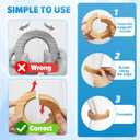2PCS Wood Curtain Tiebacks Holdbacks,Wooden Magnetic Curtain Tiebacks 3.9 in Diameter,Boho and European Retro Curtain Clips,Strong Magnetic for Home,Office,Gifts,Multifunctional Pants Hanger