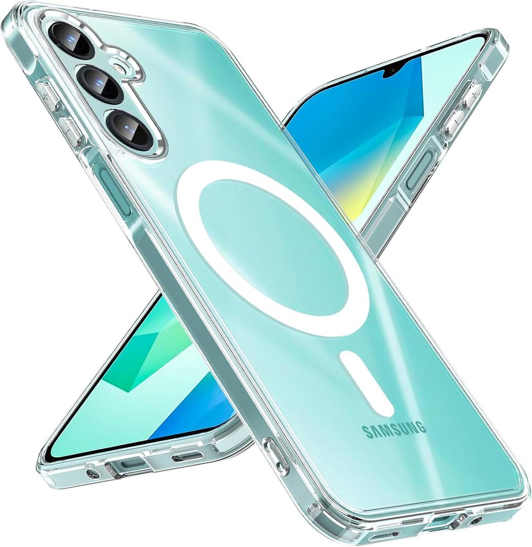 Fin2feel for Samsung Galaxy A16 5G Case, Compatible with MagSafe, Magnetic Military Shockproof Translucent Matte Back Phone Cover for Samsung Galaxy A16 (Clear)