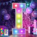 imprsv 3FT Colorful Marquee Letters I, 18 Colors Large Light up Letters Alphabet Sign with Remote, Big Marry Me Sign, Birthday Party Decorations Anniversary Wedding Decoration