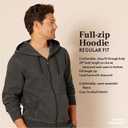 Amazon Essentials Men's Full-Zip Fleece Hoodie (Available in Big & Tall) (Black, L)