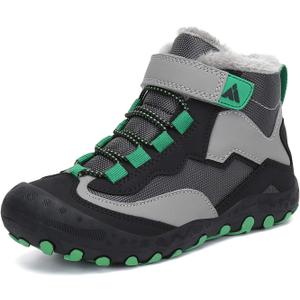 Mishansha Kids Hiking Boots Toddler Girls Boys Hiking Shoes Water-Resistant Anti-Collision Non-Slip Athletic Outdoor Trekking Boots (12 Little Kid, Black 36)