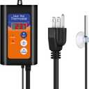 iPower Digital Heat Mat Thermostat Temperature Controller for Seed Germination Rooting Reptiles and Brewing Breeding Fermentation Incubation Greenhouse, 1000W-Orange, Black