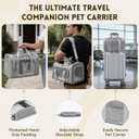 Cat Carrier Soft, Dog Carriers for Small Dogs/Large Cats (Up to 16lbs), with High Breathability, Shoulder Strap, Removable Pad, Pet Carrier Airline Approved, for Home Outdoor Travel (Gray)