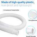 11095 Skimmer Intended with Hose for Intex 58947 Vacuum Cover, for Oil Skimmer Attachment, Transparent Plastic Cover to Cover or Connect & Pool Skimmer Hose for Above Ground Pool Skimmer Pump