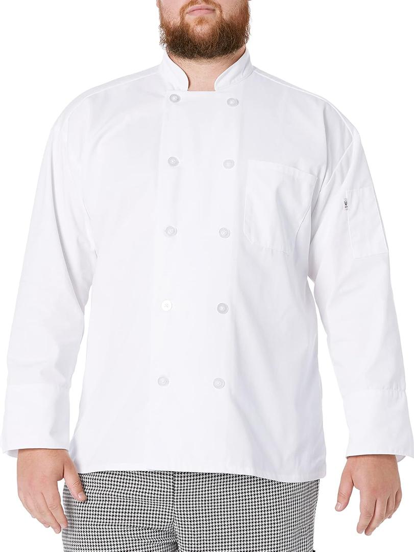 Uncommon Threads Unisex Classic Chef Coat (Small, White)