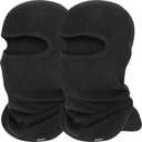 GXCROR Balaclava Ski Mask Fleece Balaclava Face Mask for Men Women Winter for Cycling Motorcycle,Snowboarding and Skiing, Color: Black&black