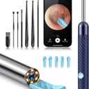 Ear Wax Removal Tool Camera - Ear Wax Removal Kit - Ear Cleaner with Camera - 1080P HD Ear Camera with 6 Ear Spoon - Ear Cleaner for iOS & Android (Deepblue)