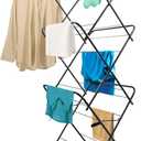 Foldable Clothes Drying Rack | Portable Collapsible Laundry Drying Rack | Use for Indoor & Outdoor | Space Saving | Black 54"x24"x17" | Easy to Assemble