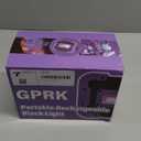 Rechargeable Black Light, Battery Powered Blacklight, Cordless 395nm Ultraviolet Flood Light for Neon Glow Party,Halloween,Body Paint,2 Packs