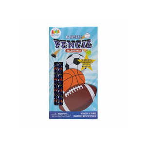 Lolli & Pip Sports Pencil Valentines Day Cards, 16 ct, Pack Of 2
