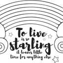 Children to Live is so Starling Motivational Quote Wall Decal Decoration Beautiful Rainbow and Clouds Design Life Quotes Lasts Years and Easily Removable - Size: 30 in(W) x 15 in(H)