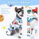 XPUDAC 4 Pieces Dog Pajamas Soft Puppy Pjs Stretchable Boy Doggie Clothes for Small Medium Dogs Cat Pet Outfits, 154-XS