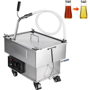 VEVOR Deep Fryer Filter 18 L/44 LBS/5.8 Gal, Frying Oil Filter System Machine 300W, Deep Fryer Oil Filter 10 L/min, Cooking Oil Filter Pump & Oil Hose, Mobile Fryer Filter 110V Kitchen Restaurant
