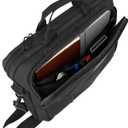 Amazon Basics Laptop Tablet Carrying Case with Shoulder Strap and Grab Handles, 14-inch, Black, Compartments for Storage