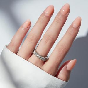 Press on Nails, 24Pcs 12 Sizes Oval Fake Nails Kit Press Ons with Nail Glue, Adhesive Tabs, Nail File, Prep Pad, Manicure Stick, Pack of 5