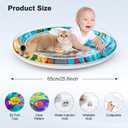 Inflatable Cat Dog Baby Water Mat Toy, [Newly Upgraded, 2 Layers Thickened] Premium Anti-Scratch Leak Proof Mat, with Floating Fish for Indoor Kitten Cats & Kids to Swatting Exercise Hunting (Dolphin)