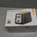 Toastmaster 2-Slice Toaster - Black with Stainless Steel - Kitchen Essential for Sandwich Bread & Breakfast Toast - Toaster with Wide Slots, High Rise Toast Lift & Cool-Touch Exterior