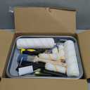 Bates- 9 Inch Paint Roller Kit, 17 pcs, Plastic Paint Tray, Clear Disposable Tray Liners, 4" & 9" Roller Frame, Roller Covers 4" & 9", Angle Brush, Plastic Scrappers, Can Opener and Stirring Rod