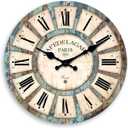 Big Wall Clock Silent Large Farmhouse Wall Clocks Battery Operated 20 Inch Wood Decorative Wall Clock for Living Room(No Solid Wood, It is with MDF Material)