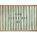 Trendy Wall Art How Lucky are We Positive Quote Inspirational Poster Canvas Print Green Preppy Wall Art Minimalist Girly Aesthetic Room Decor for Bedroom Office Apartment Dorm, Unframed 24"x16"