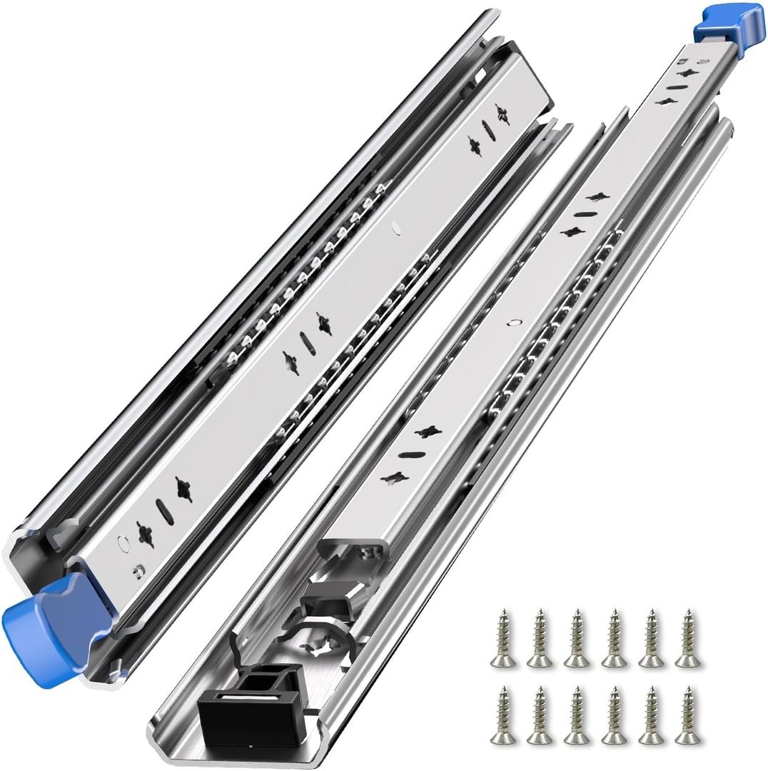 SLIDEWAY 260 Lbs Locking Heavy Duty Drawer Slides 30" Full Extension Rails