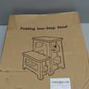 2 Step Stool Foldable, Non-Slip Steps, Folding Step Stool for Adults & Kids, Plastic Stool Pool Ladder, Collapsible Stools 2 Step Ladder for Kitchen Toilet Bedroom Office RV, Holds 330 lbs