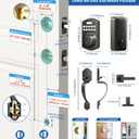 Veise Fingerprint Door Lock Set, Keyless Entry Door Lock, Front Handle Set, Electronic Keypad Deadbolt with Lever Handle, 2 Keys, Auto-Locking, One-time Codes, Easy to Install, Matte Black