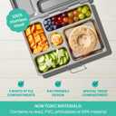 PlanetBox Rover Stainless Steel Bento Box Style Lunch Box for Kids with 5 Compartments – Durable, Dishwasher Safe and BPA-Free Food Container