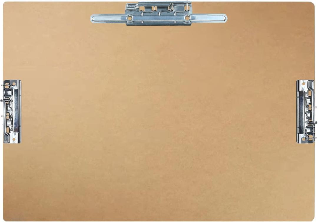 Acocony 11x17 Clipboard Three Clip Extra Large Clipboard Harboard with 8 Inch and 2-4 Inch Lever Operated Clip 11 x 17 Clipping Board Log Color Pack of 1