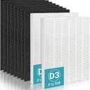 TOMORAL D360 Filter Replacement for Winix Air Purifier D360, Includes 2 True HEPA (H13) Filters and 8 Activated Carbon Pre-filters, Replaces for Winix D3 filter - 1712-0101-02
