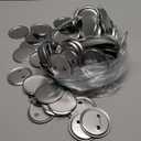 300 pcs 58mm/2.28 inch Button Maker Supplies, 58mm Button Supplies Parts, (Approx. 2.25 inch) Round Badge Blank Button Pins, Includes Metal Pin Back Cover, Metal Cover, Clear Film