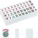 1.2 American Mahjong Tiles, 166 American Mahjong Tiles with White Color (Tiles Only, No Dice and Other Accessories)