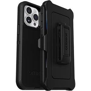 OtterBox iPhone 14 Pro Max (ONLY) Defender Series Case - BLACK , rugged & durable, with port protection, includes holster clip kickstand