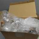 Tessco For You 36 Pcs 3.4 Oz/ 100 Ml Plastic Light Bulb Jars Clear Plastic Candy Jars Bulb Vase Christmas Ornament Storage Container With Lid Fillable Ornament For Candy DIY Craft Hanging (Gold)