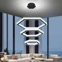 Modern LED 3 Ring Chandelier Crystal Ring Pendant Light for Dining Room