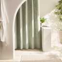 Miryana Solid Slub Shower Curtain 68"-70"