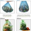 Compostable Trash Bags 4 Gallon 200 Packs,AYOTEE Biodegradable Trash Bags,Blue Recycle Bags,No leak Small Trash Bags,Small Garbage Bags 4 Gallon Trash Bags Unscented,4-6 Gal Bathroom Trash Bags