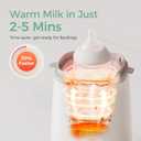Momcozy Bottle Warmer, Fast Bottle Warmers for All Bottles with Timer, Accurate Temperature Control and Automatic Shut-Off, No Lid Required for Heating, White-Gray