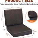 Wibeelee Brown Egg Crate Foam Recliner Cushion with Back Support, 19.7 x 19.7 Inches, 4.3 Inch Thick Seat, Reduces Muscle Fatigue, Ideal for Elderly and Adults
