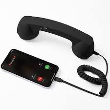 Retro Phone Handset, 2026 New Retro Style TypeC Phone Handset,Vintage Wired Plug in Handheld Cell Phone Receiver with Microphone, Suitable for Cell Mobile Video Conferences,Calls,Meetings (Black)