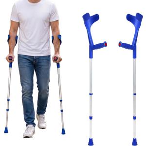 PEPE Mobility Forearm Crutches for Adults Open Cuff, 2 unités