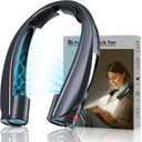 Portable Neck Fan - with LED Book Light, USB-C Rechargeable, Ultra Quiet