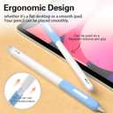 Pencil Case Compatible with Apple Pencil 2nd Generation Cover Sleeve,Silicone Translucent Duotone[with 10 Silicone Tip Cover],Support Magnetic Wireless Charging (Sky Blue)