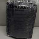 Bedsure Fluffy Duvet Cover Set - Ultra Soft Plush Shaggy Comforter Cover Queen Size, Warm Flannel Fleece Bed Sets for Winter, 3 Pieces (Striped Pattern, Black) (Queen (90" x 90"))