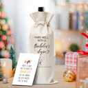 Graduation Wine Gifts Bag, Bachelor's Degree Graduation Reusable Wine Bag, College Graduation Party Decor, Graduation Gifts Bag For Women Man Friend Classmate, Burlap Drawstring Wine Bag With Card-10