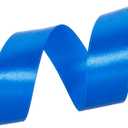 2 x 50 Yards 1 Inch Royal Blue Satin Ribbon, Single Face Polyester Solid Color Craft Fabric Ribbon for Handmade Roses, Gift Wrapping, Bouquets, Wedding, Christmas, and Party Decoration